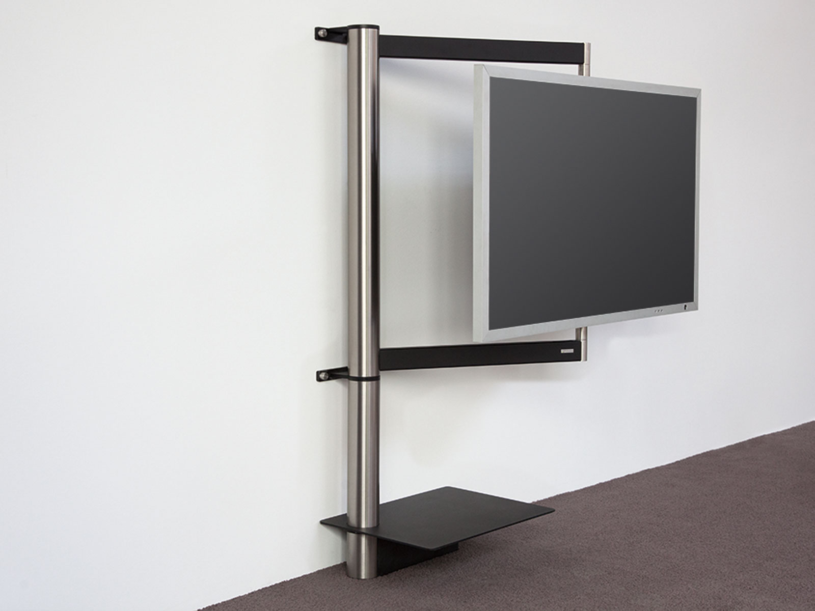 Wissmann Design TV Wandhalterung solution art112 Edelstahl schwenkbar