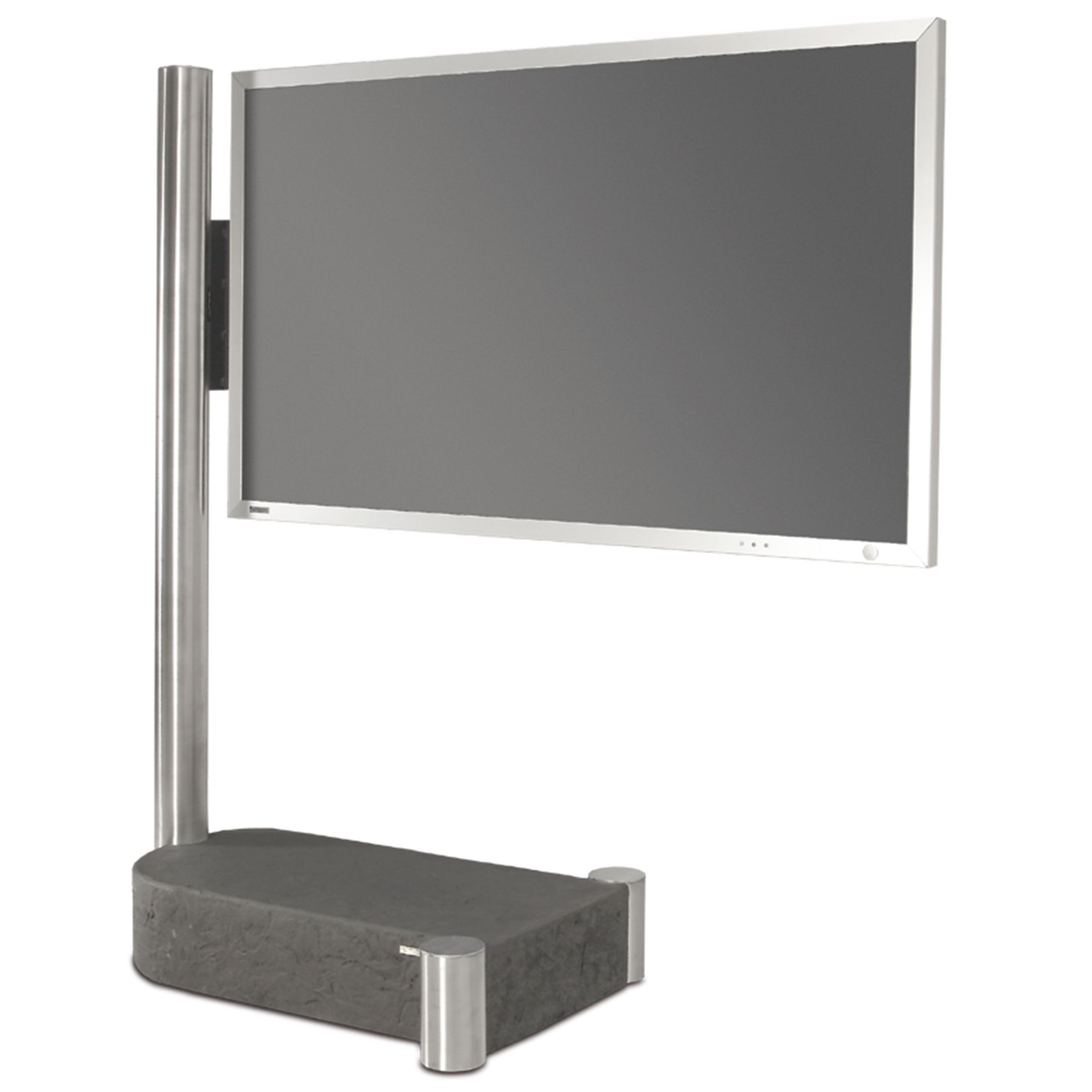 WISSMANN Design TV Standfuß ART110 Edelstahl + Stein WISSMANN Design TV Standfuß ART110 Edelstahl + Stein