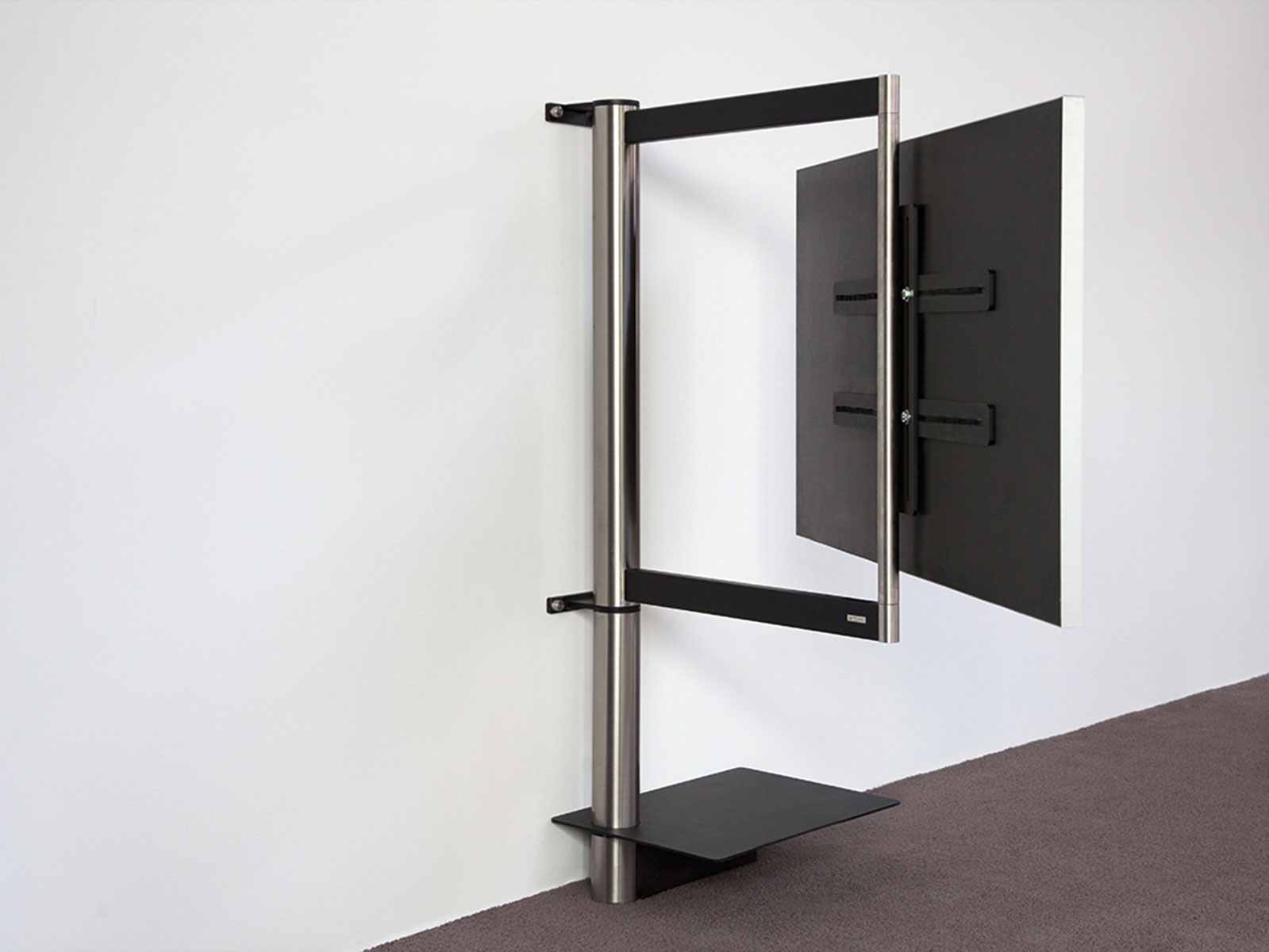 Wissmann Design TV Wandhalterung solution art112 Edelstahl schwenkbar