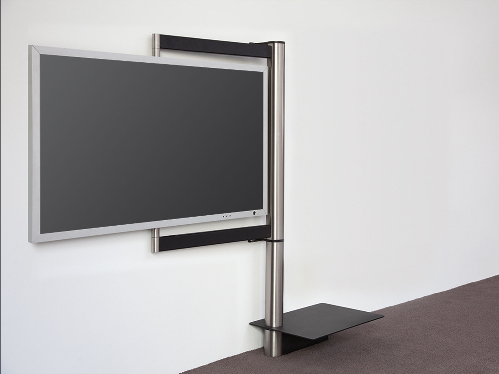 Wissmann Design TV Wandhalterung solution art112 Edelstahl schwenkbar