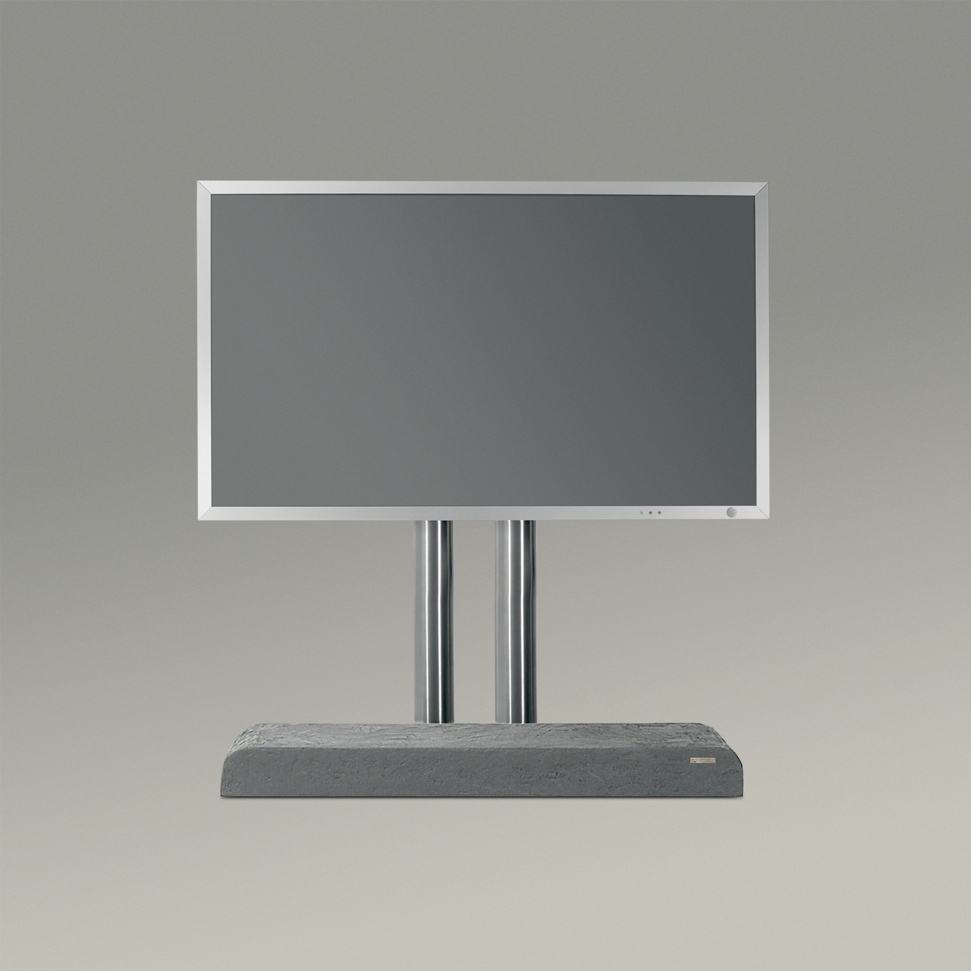 Wissmann Design TV Ständer / Standfuß twin art114 Edelstahl + Stein