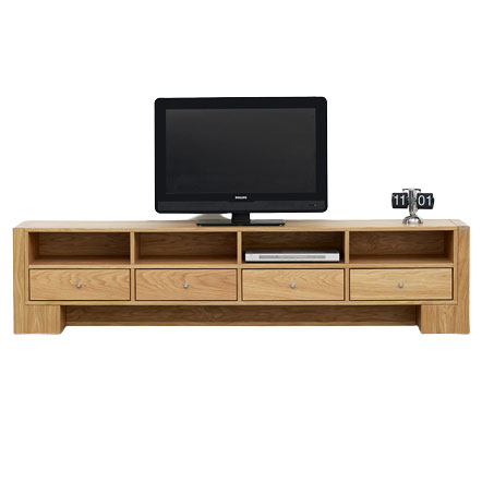 WISSMANN TV Lowboard ART119 Farbe : Eiche | Größe : 209 cm - 8 Fächer