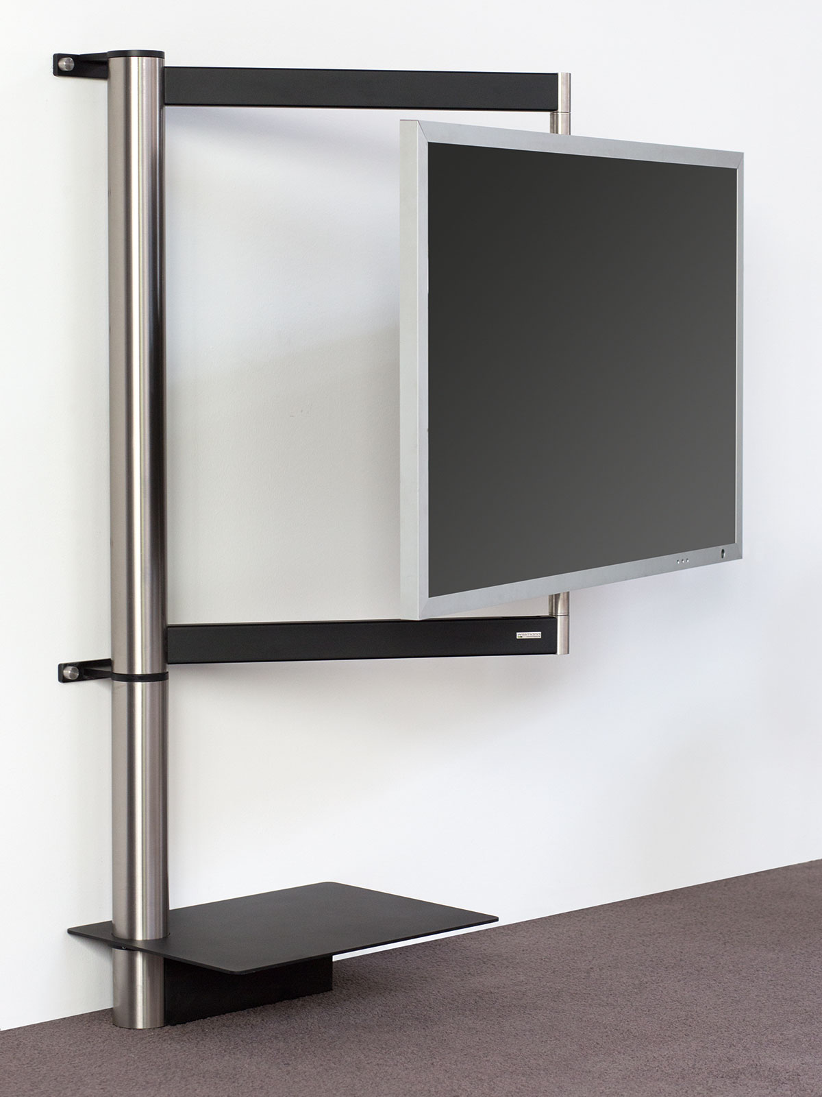 Wissmann Design TV Wandhalterung solution art112 Edelstahl schwenkbar